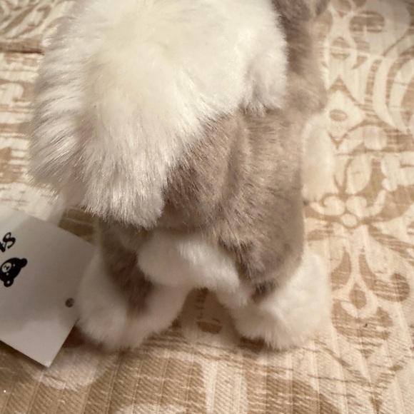 Steiff Plush Husky Dog stuffed Animal - Gray and White NWT - Picture 3 of 7